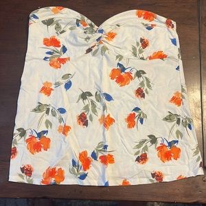 Torrid 2X /xxl tube top w/flowers sweetheart neck